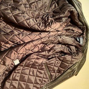 Lands' End Leather Bomber Jacket